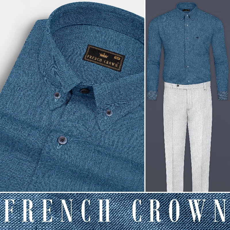 Chambray Blue Royal Oxford Shirt British Gentleman Style