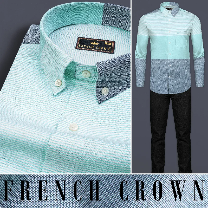 Lynch and Cruise Blue Designer Royal Oxford Shirt Organic