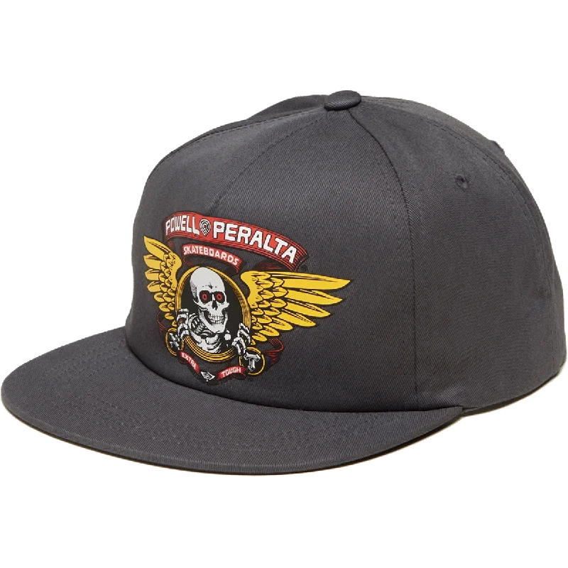 Powell Peralta Ripper Snap Back Cap Charcoal Sleek Men's Metallic