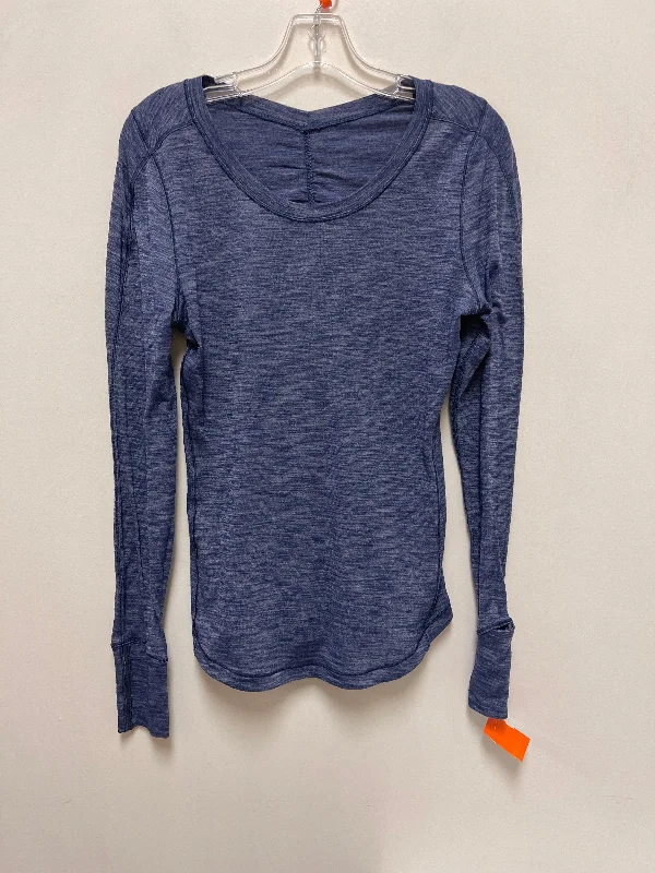 Athletic Top Long Sleeve Crewneck By Lululemon In Blue, Size: M Gym