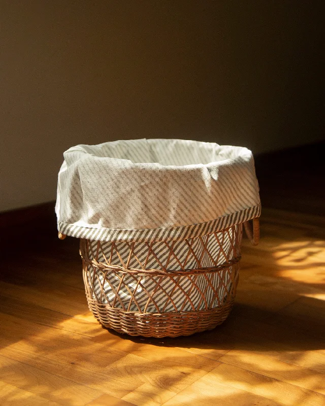 Rattan Laundry Basket with Bag Sophisticated Men's French