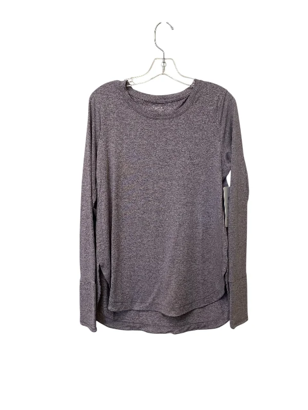 Athletic Top Long Sleeve Crewneck By Athleta In Purple, Size: M Laid