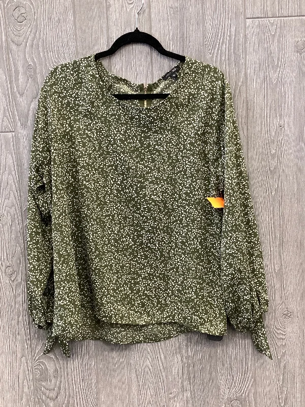 Top Long Sleeve By Papermoon In Green, Size: Xl Laid