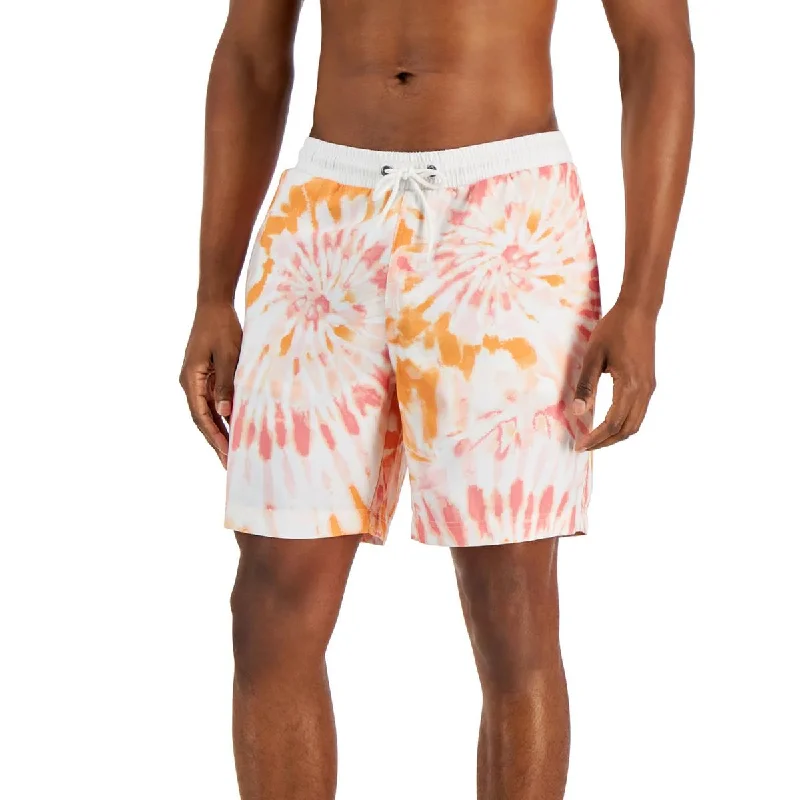 Club Room Mens Tie-Dye  Swim Trunks Practical Men's Quick