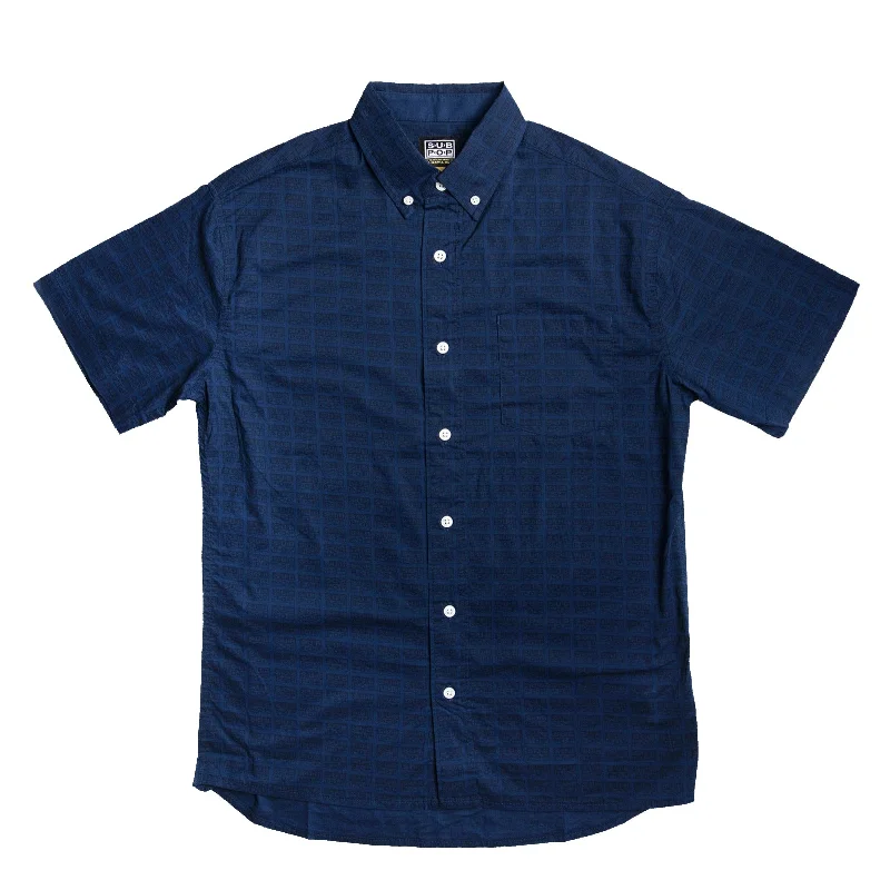 Sub Poplin Navy Shirt British Gentleman Style