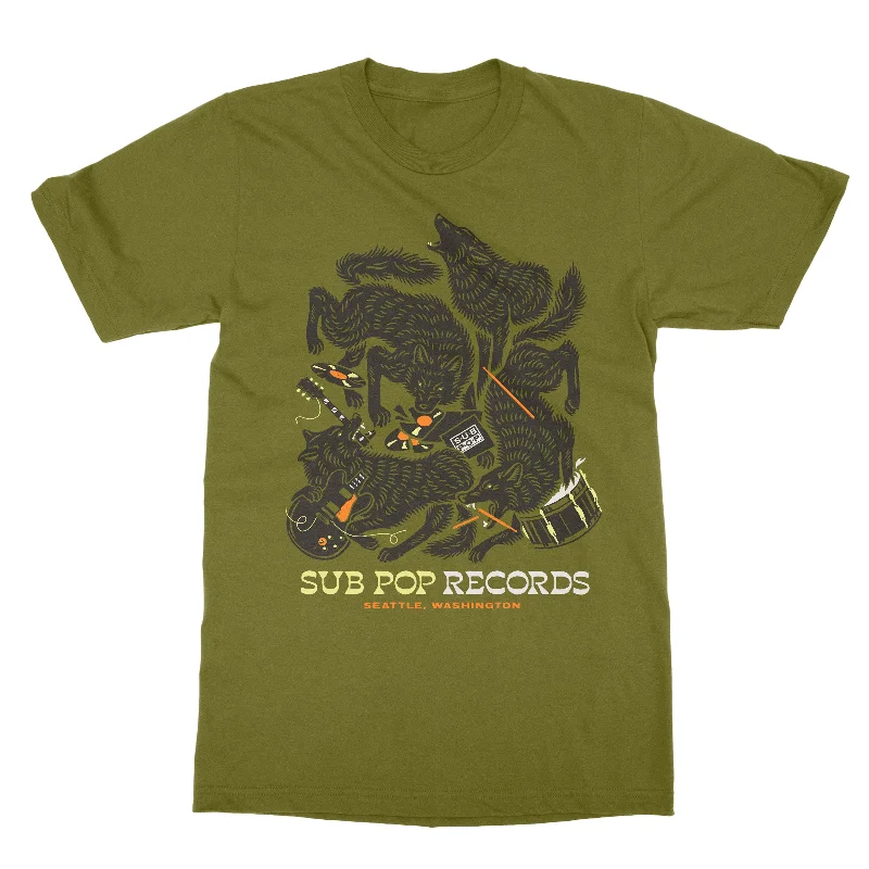 Wolves Olive T-Shirt Business