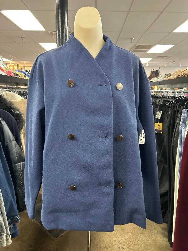 Coat Peacoat By Banana Republic In Blue, Size: S British Gentleman Style