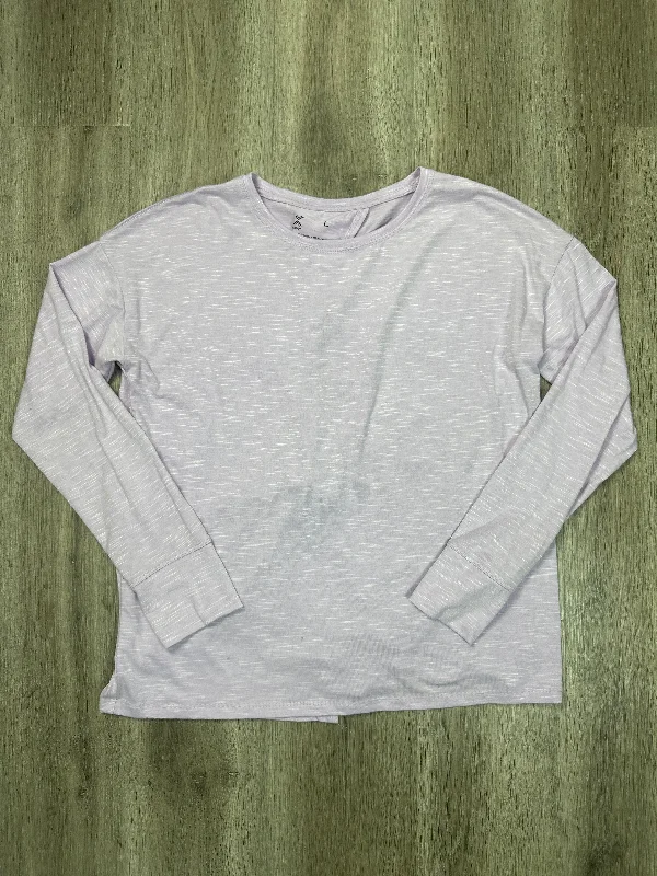 Athletic Top Long Sleeve Crewneck By Xersion In Purple, Size: L Adventure