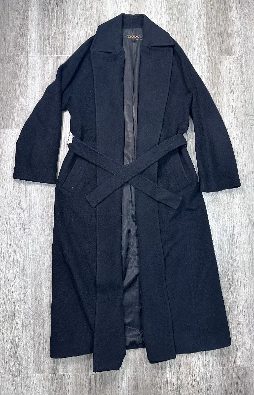 Coat Peacoat By ZZ Purat In Black, Size: L Minimalist Men's Casual 