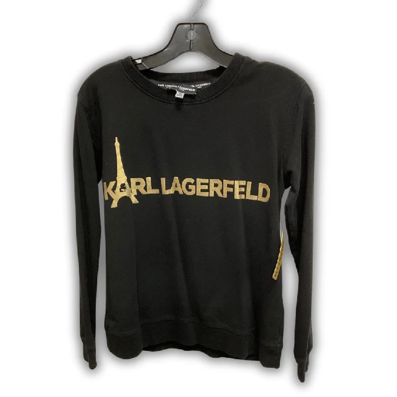 Top Long Sleeve Designer By Karl Lagerfeld In Black, Size: Xs Casual Men's Short