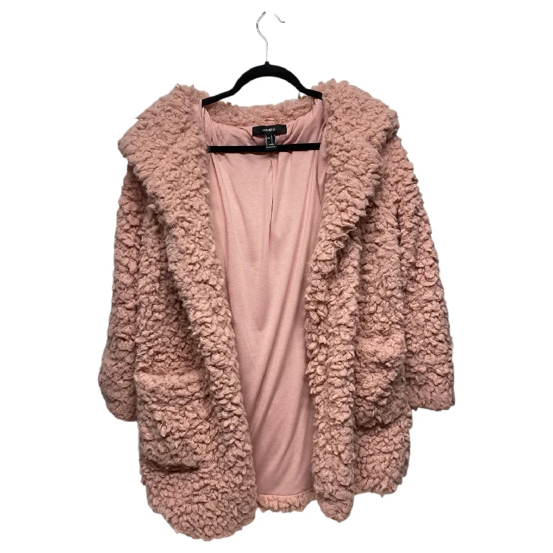 Coat Faux Fur & Sherpa By Forever 21 In Pink, Size: L Unique Men's Upcycled