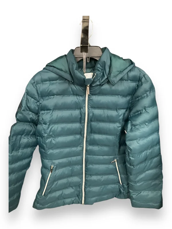 Coat Puffer & Quilted By Time And Tru In Aqua, Size: L Laid