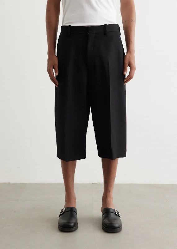 Rany Heavy Wool Twill Shorts Tailored