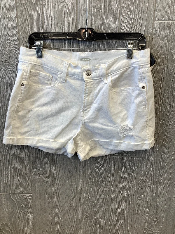 White Denim Shorts Old Navy, Size 8 Polished Men's Satin