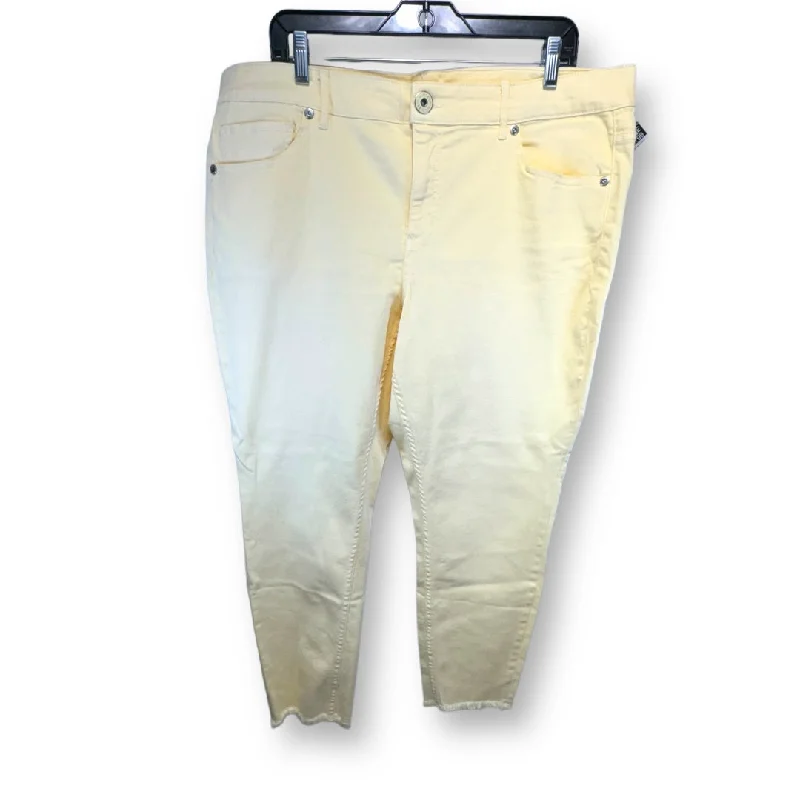 Yellow Jeans Straight Maurices, Size 20 Unique Men's Upcycled