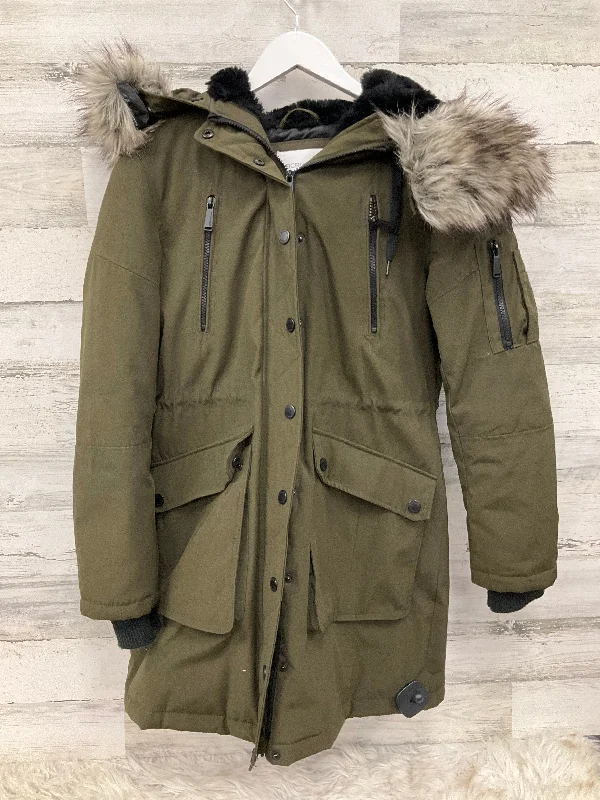 Coat Parka By Bcbg In Green, Size: S Cool Men's Skate