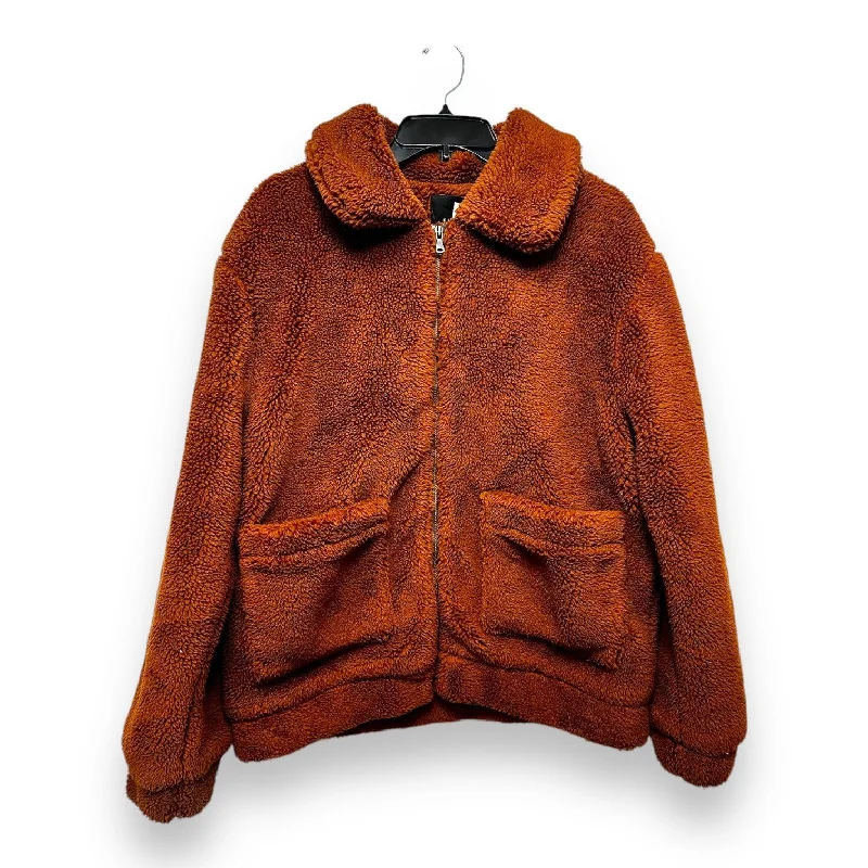 Coat Faux Fur & Sherpa By Elodie In Copper, Size: L Traditional Men's Country