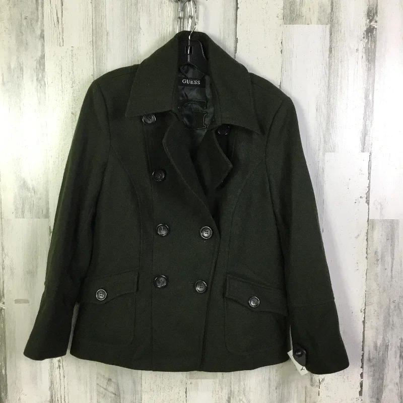 Coat Wool By Guess In Green, Size: S Confident Men's Power