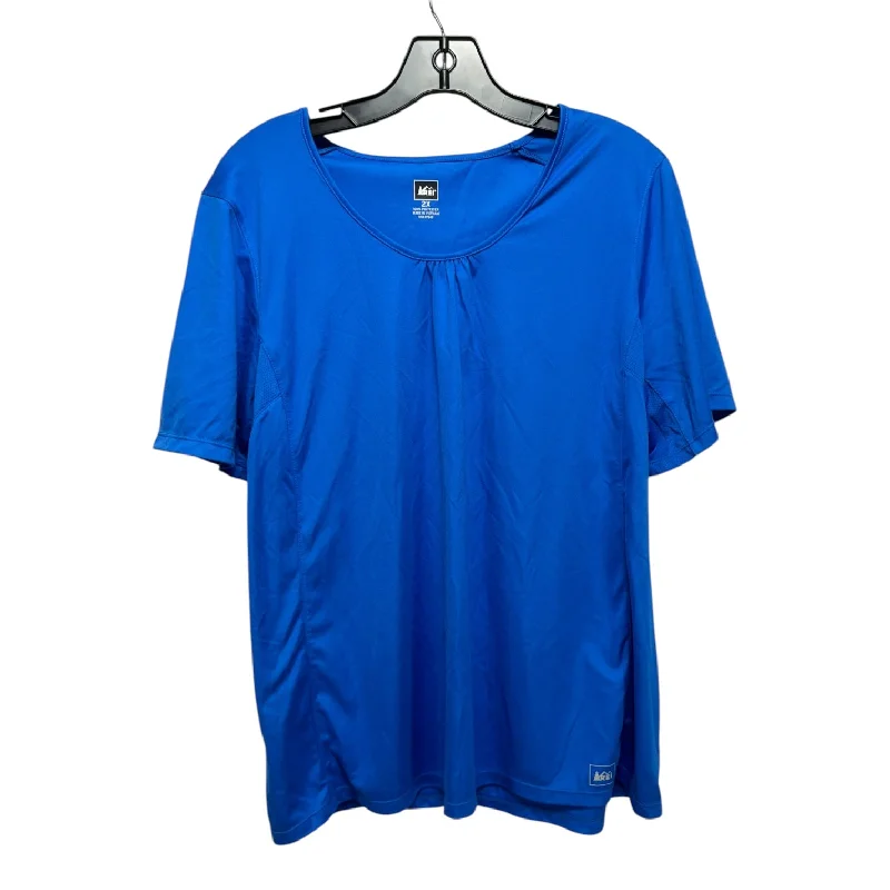 Athletic Top Short Sleeve By Rei In Blue, Size: 2x Sporty Men's Tennis