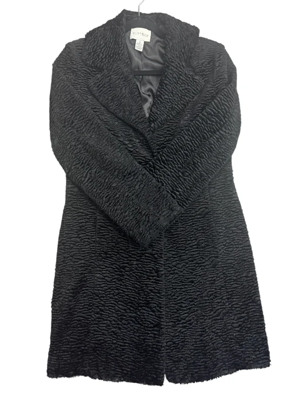 Coat Faux Fur & Sherpa By White House Black Market In Black, Size: M Elegant Men's Cashmere