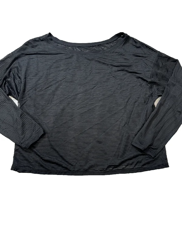 Athletic Top Long Sleeve Crewneck By Lululemon In Black, Size: M Cclassic Men's Tweed