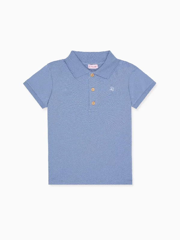 Dusty Blue Camilo Boy Polo Shirt Gym