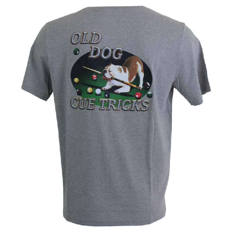 Tommy Bahama Old Dogs Cue Tricks Pocket Tee T-Shirt - Grey Heather Sleek Men's Contemporary 