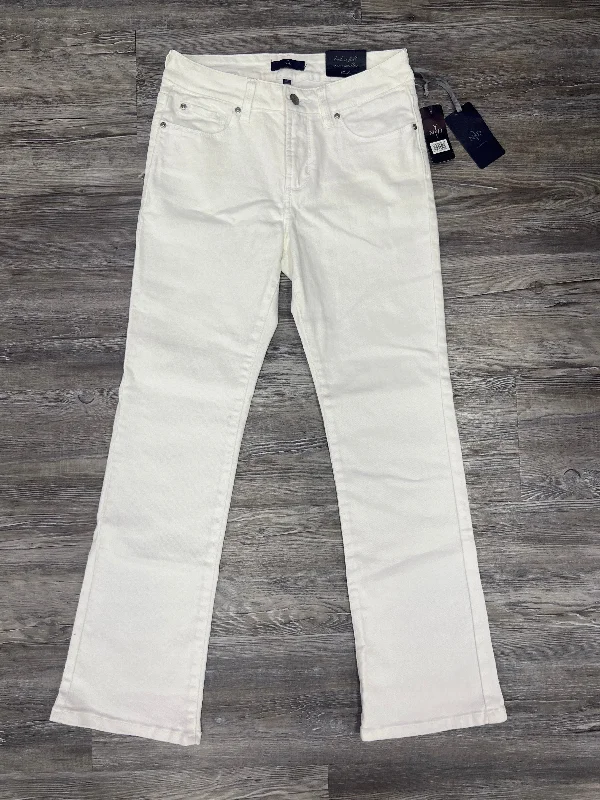 White Jeans Boot Cut Not Your Daughters Jeans, Size 2petite Youthful Men's Pop