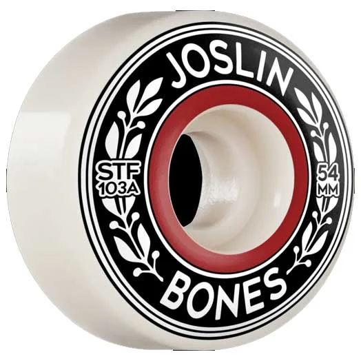 Bones 103a STF Pro V1 Standard Joslin Emblem 54mm Skateboard Wheels Lumberjack