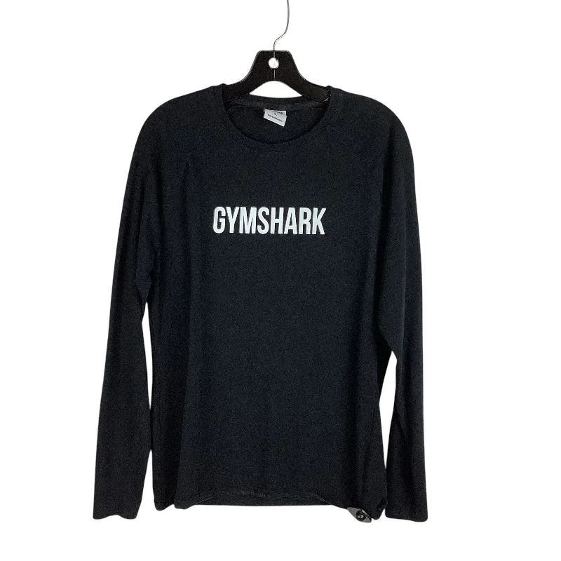 Athletic Top Long Sleeve Crewneck By Gym Shark In Black, Size: Xl Refined Men's Classic 