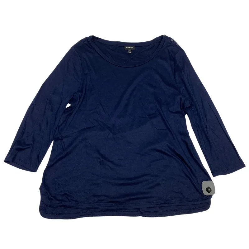 Top 3/4 Sleeve By Talbots In Navy, Size: Xl Artistic Men's Hand