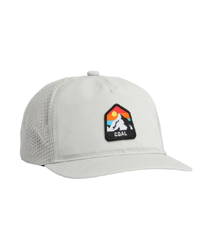 Coal The Peak Outdoor UPF 5 Panel Cap - Light Grey Sporty Men's Tennis