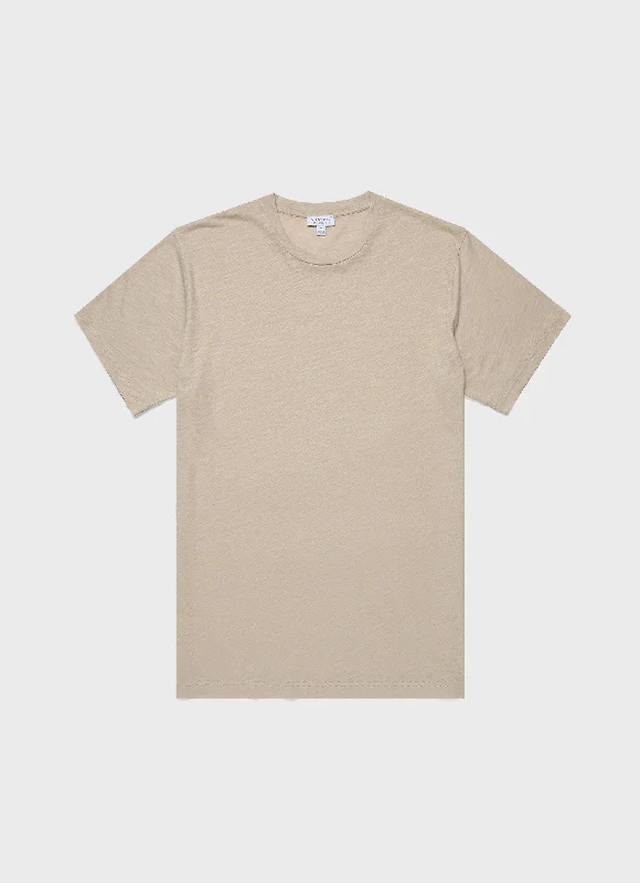 Men's Cotton Linen T-shirt in Ash Grey Cozy Men's Winter