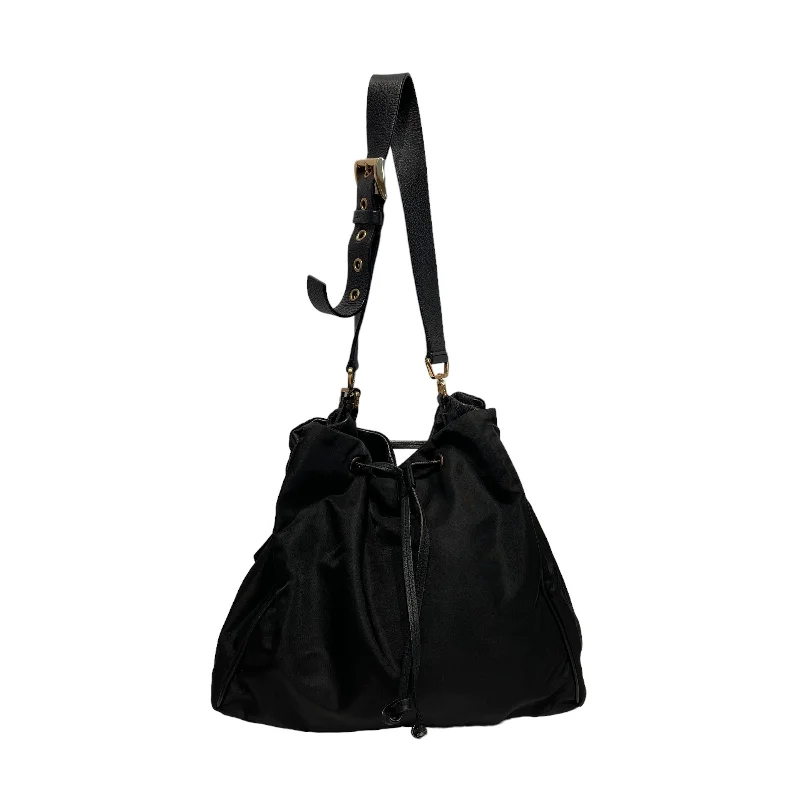 PRADA/Hand Bag/Nylon/BLK/DRAWSTRING HANDBAG Luxurious Men's High