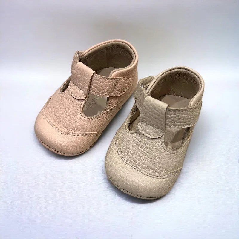 Baby T Strap Shoe in Pink or Cream Stylish Men's Tropical 