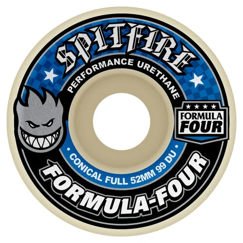 Spitfire 99a Formula Four Conical Full Skateboard Wheels Blue Print - Multiple sizes Monochromatic Office Style