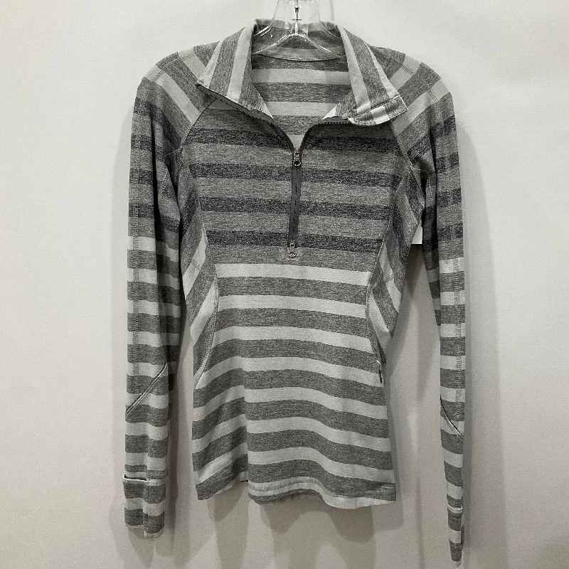 Athletic Top Long Sleeve Collar By Lululemon In Striped Pattern, Size: 4 Relaxed Men's Australian 