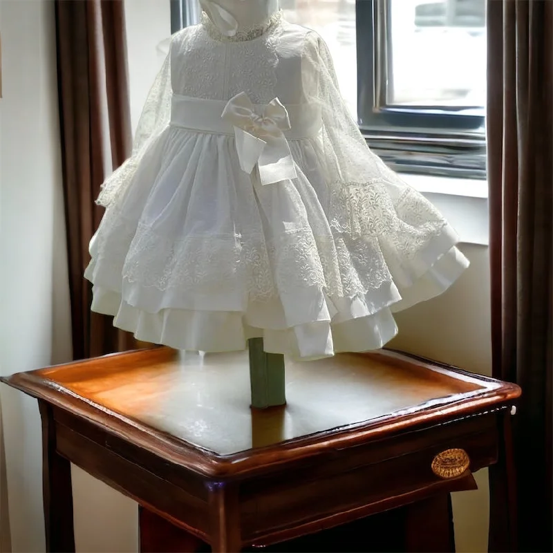 Antique Cream Cinderella Dress Laid