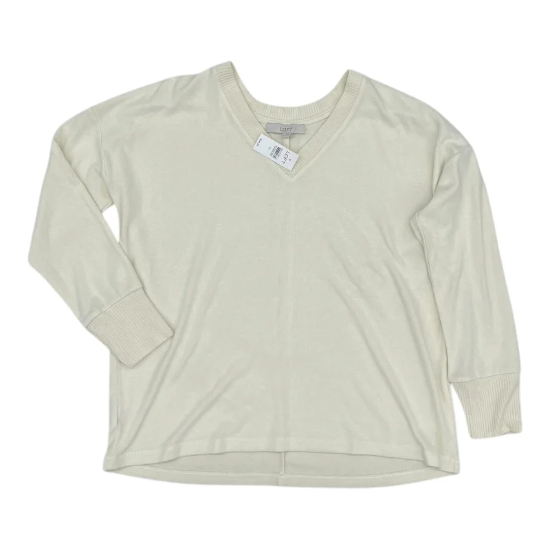 Top Ls By Loft In Cream, Size:Xl Youthful Men's Anime