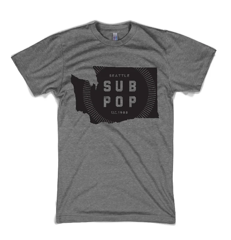 Sub Pop Washington State Grey Unique Men's Upcycled