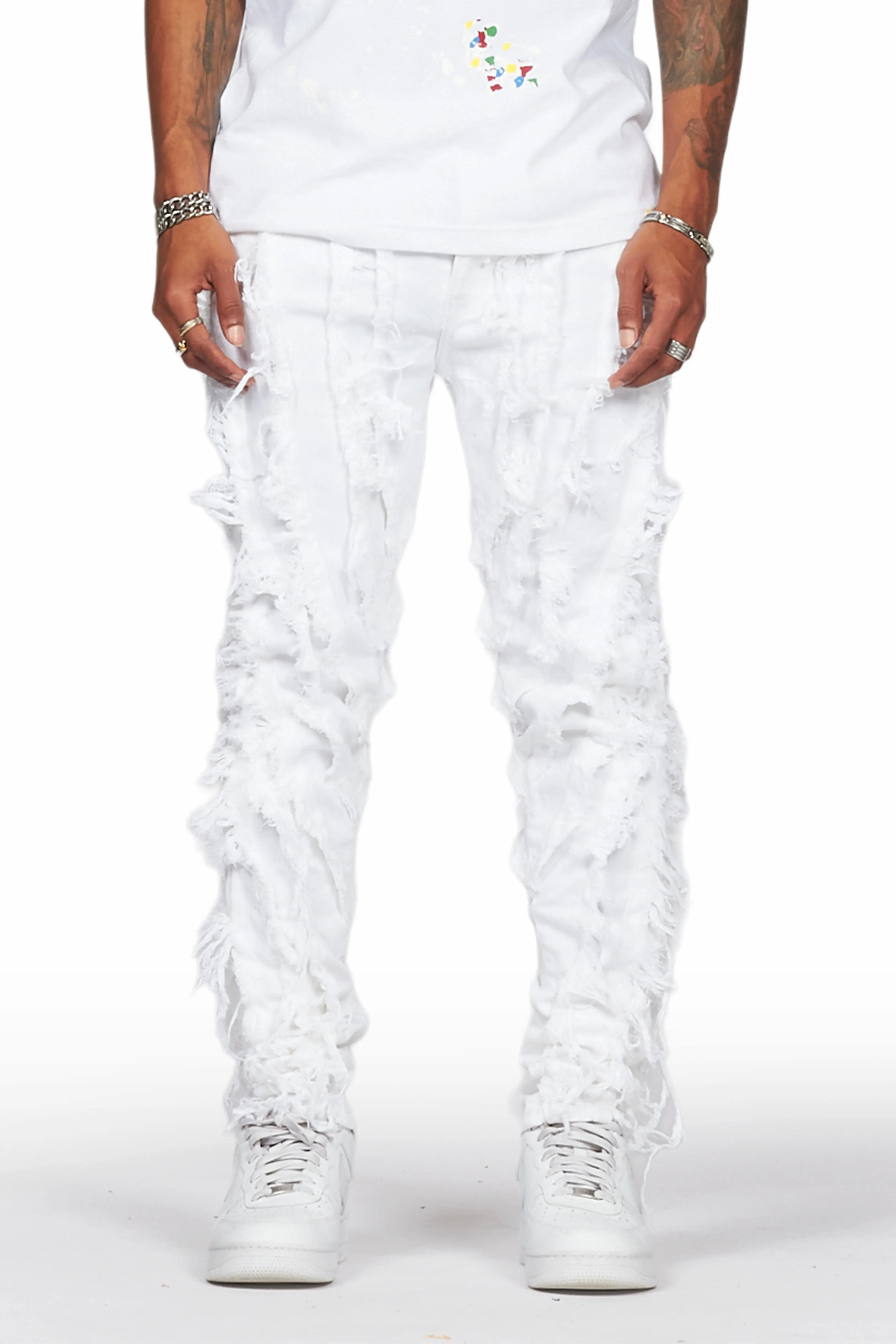 Achilles White Raw Edge Skinny Fit Jean Lumberjack