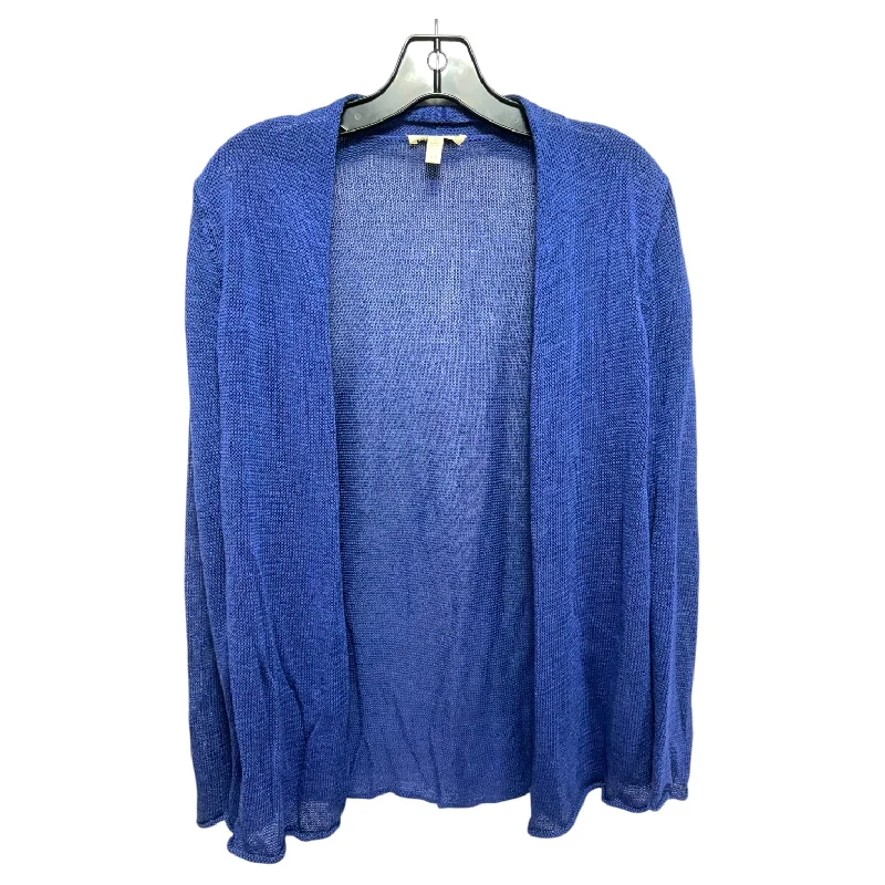 Sweater Cardigan By Eileen Fisher In Blue, Size: S Earthy Men's Hemp