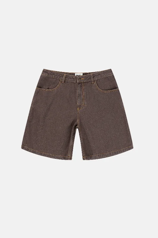 Chile Denim Short Brown Sporty Men's Athleisure 