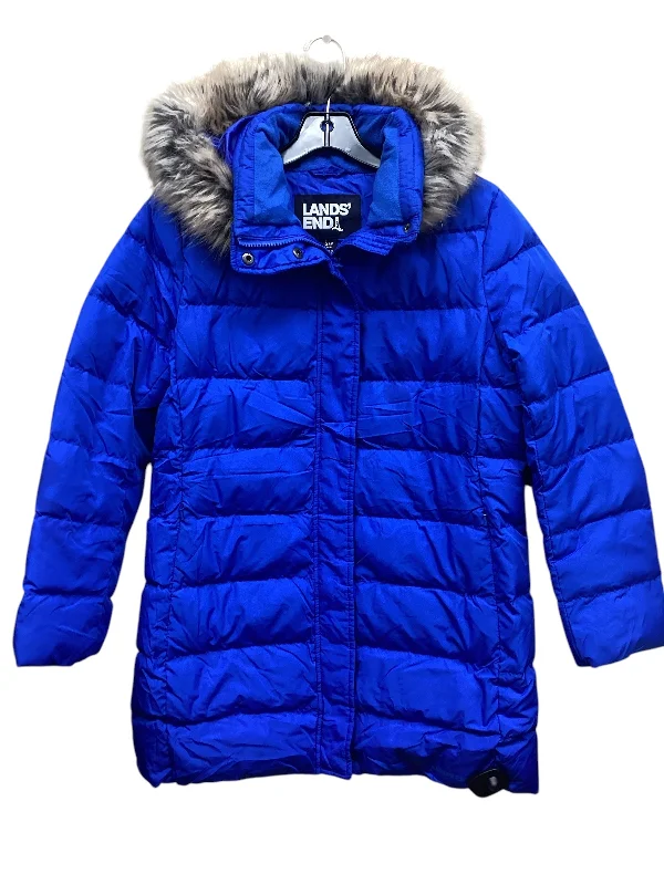 Coat Puffer & Quilted By Lands End In Blue, Size: S Bohemian Men's Free