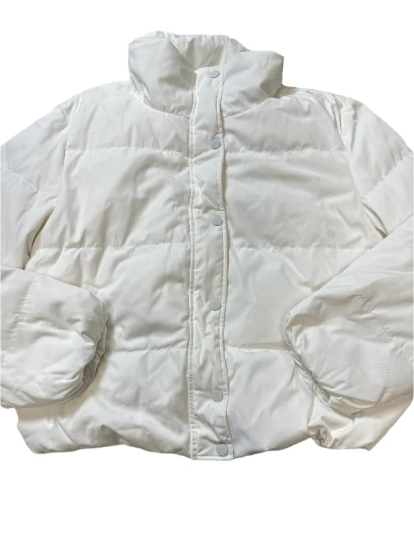 Coat Puffer & Quilted By Karen Kane In White, Size: M Practical Men's Quick