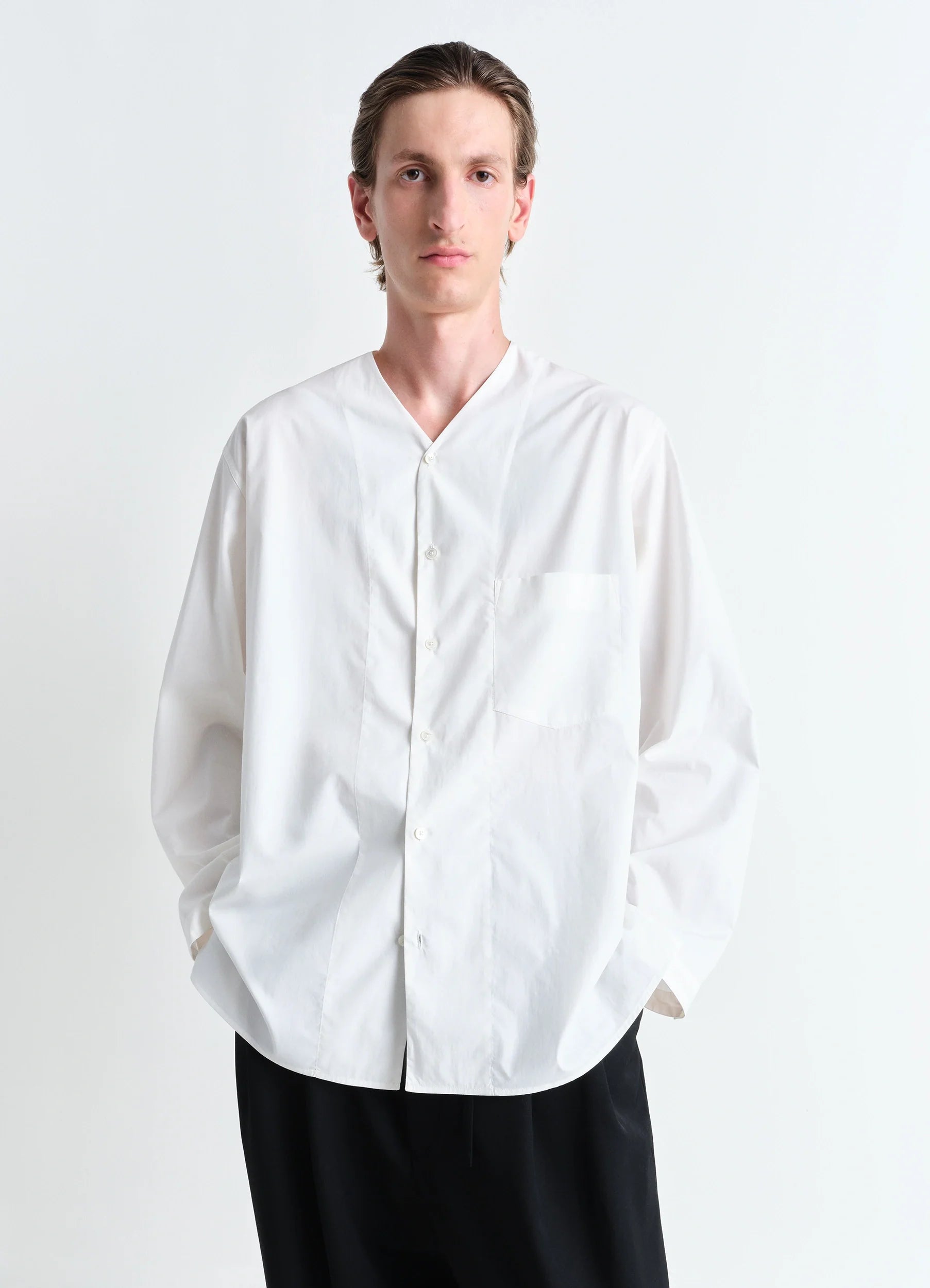 V NECK SHIRT Luxurious Men's High