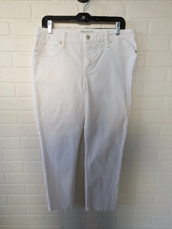 White Denim Jeans Cropped Lucky Brand, Size 12 Gym