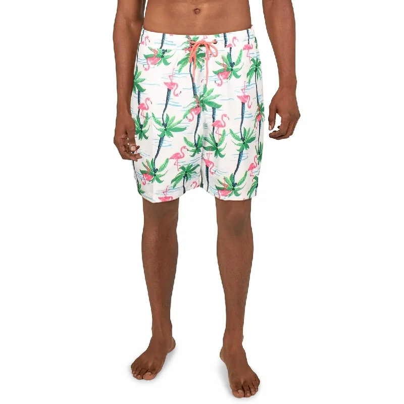 Club Room Mens Flamingo Island Printed 7" Inseam Swim Trunks Dynamic Men's Glow