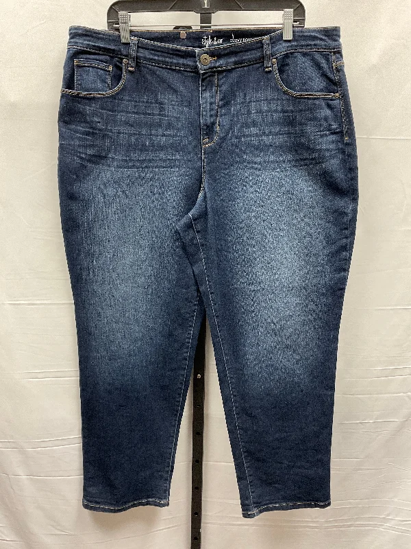 Blue Denim Jeans Boyfriend Style And Company, Size 18 Business