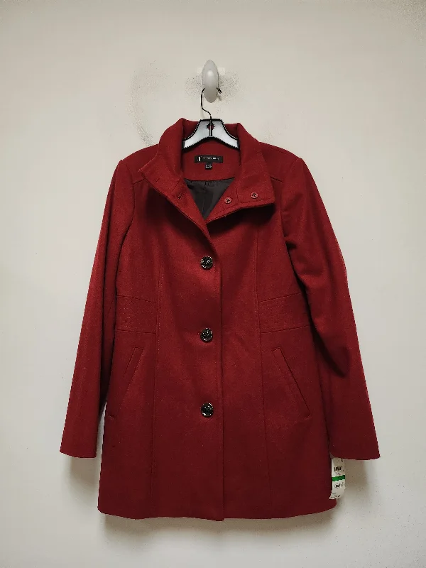 Coat Peacoat By Inc In Red, Size: L Lumberjack